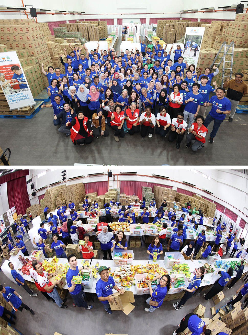Nestlé Cares and MRC volunteers join hands to pack 5000 boxes of food aid