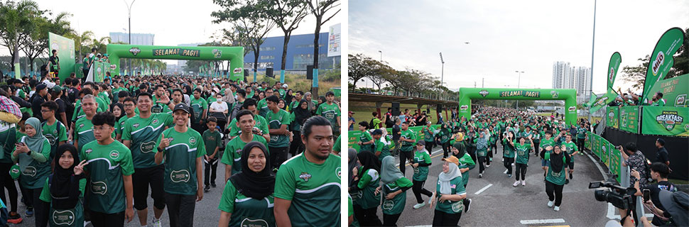Participants radiate joy as they join the MILO Breakfast Run