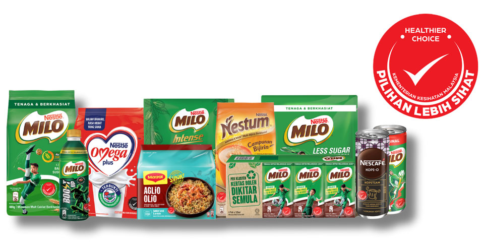 A line up of several HCL-certified Nestlé products