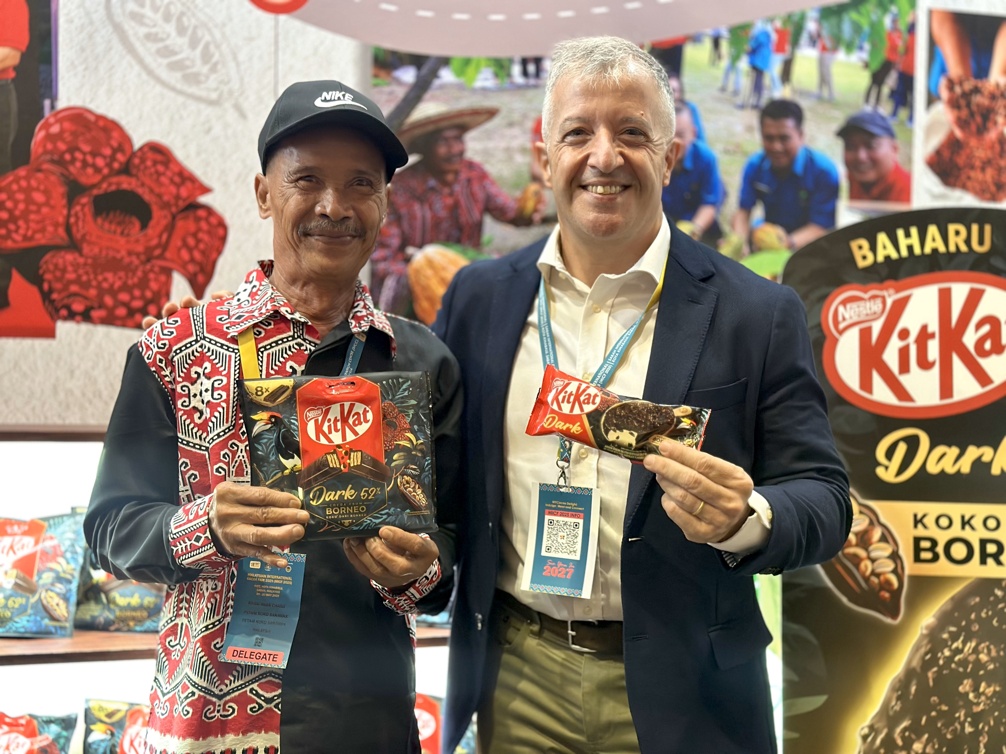 Showcasing the KitKat Dark Borneo chocolate and ice cream — both crafted using single-origin cocoa beans from East Malaysia.