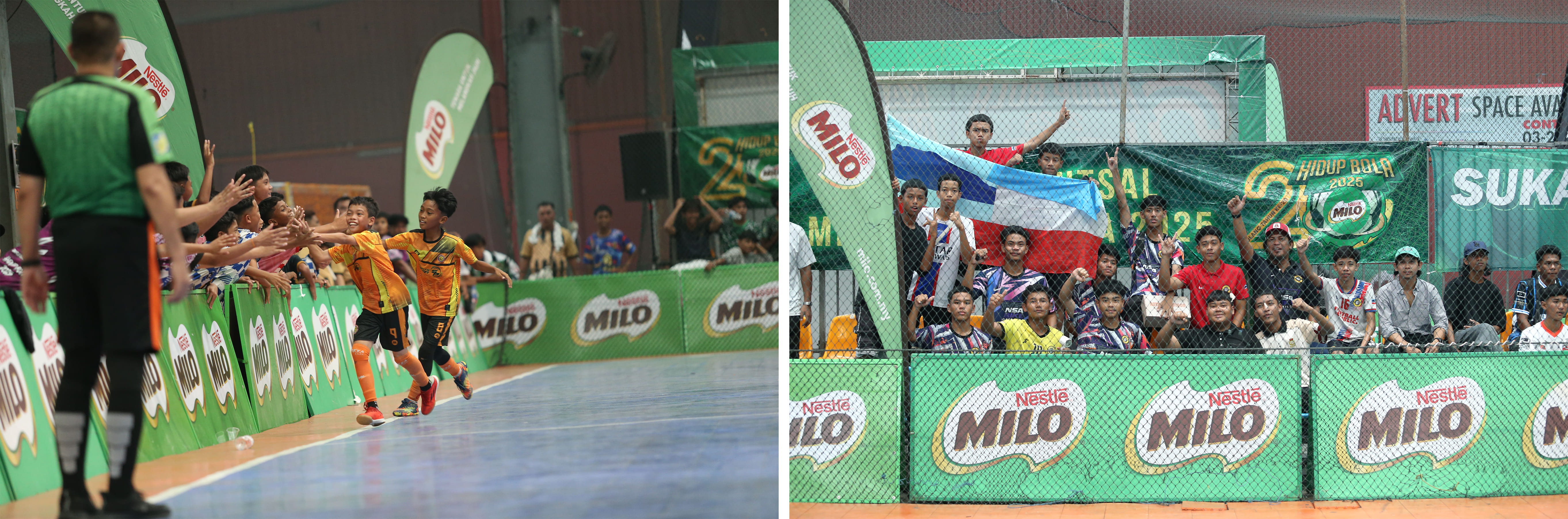 A must-have tradition in futsal & football, where each goal is celebrated with players and spectators alike