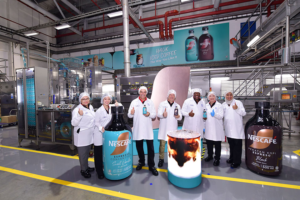 The launch of the NESCAFÉ Espresso Concentrate production line at the Nestlé Sri Muda Factory