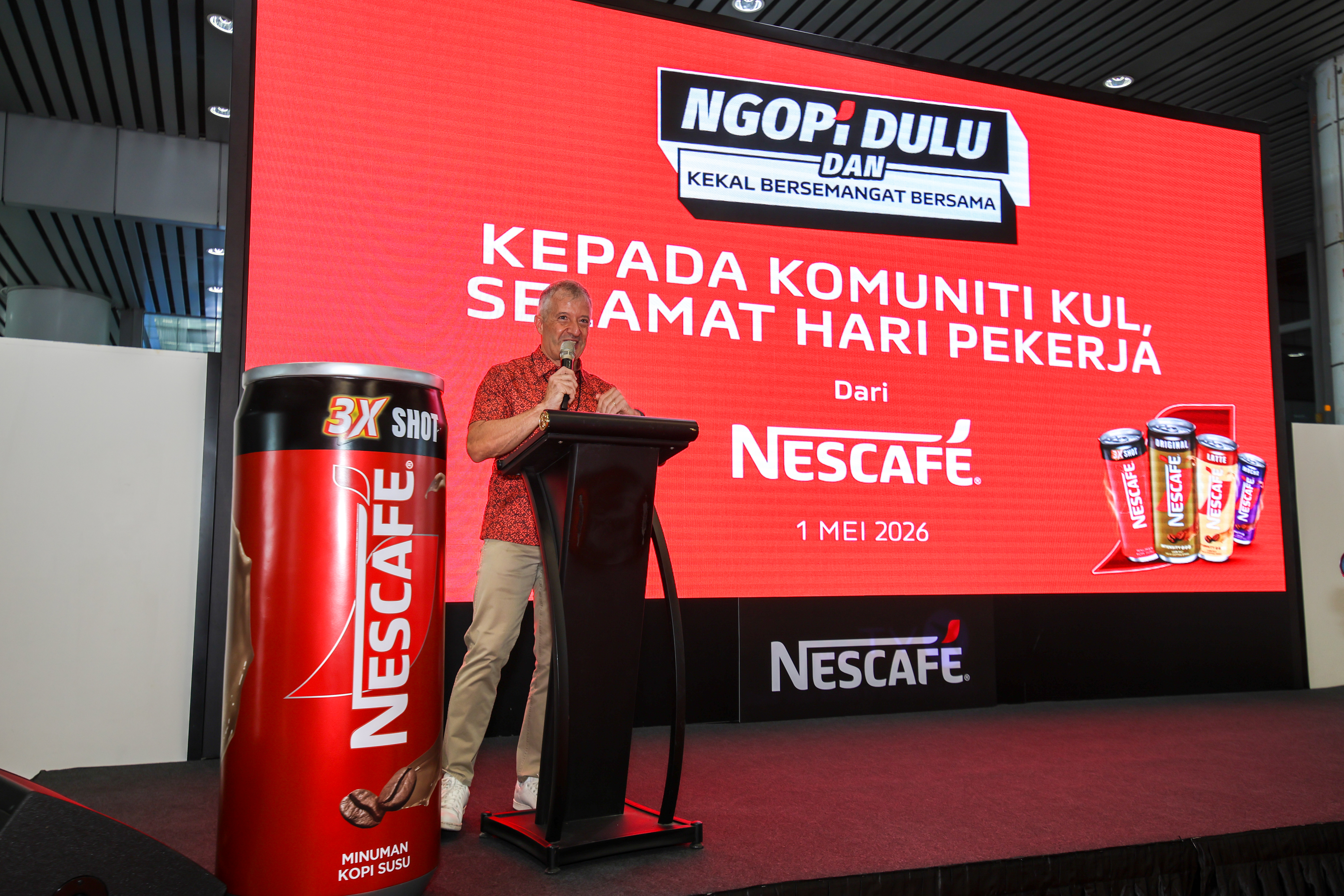 Juan Aranols, Chief Executive Office of NESTLÉ Malaysia, Singapore, Brunei delivering his speech