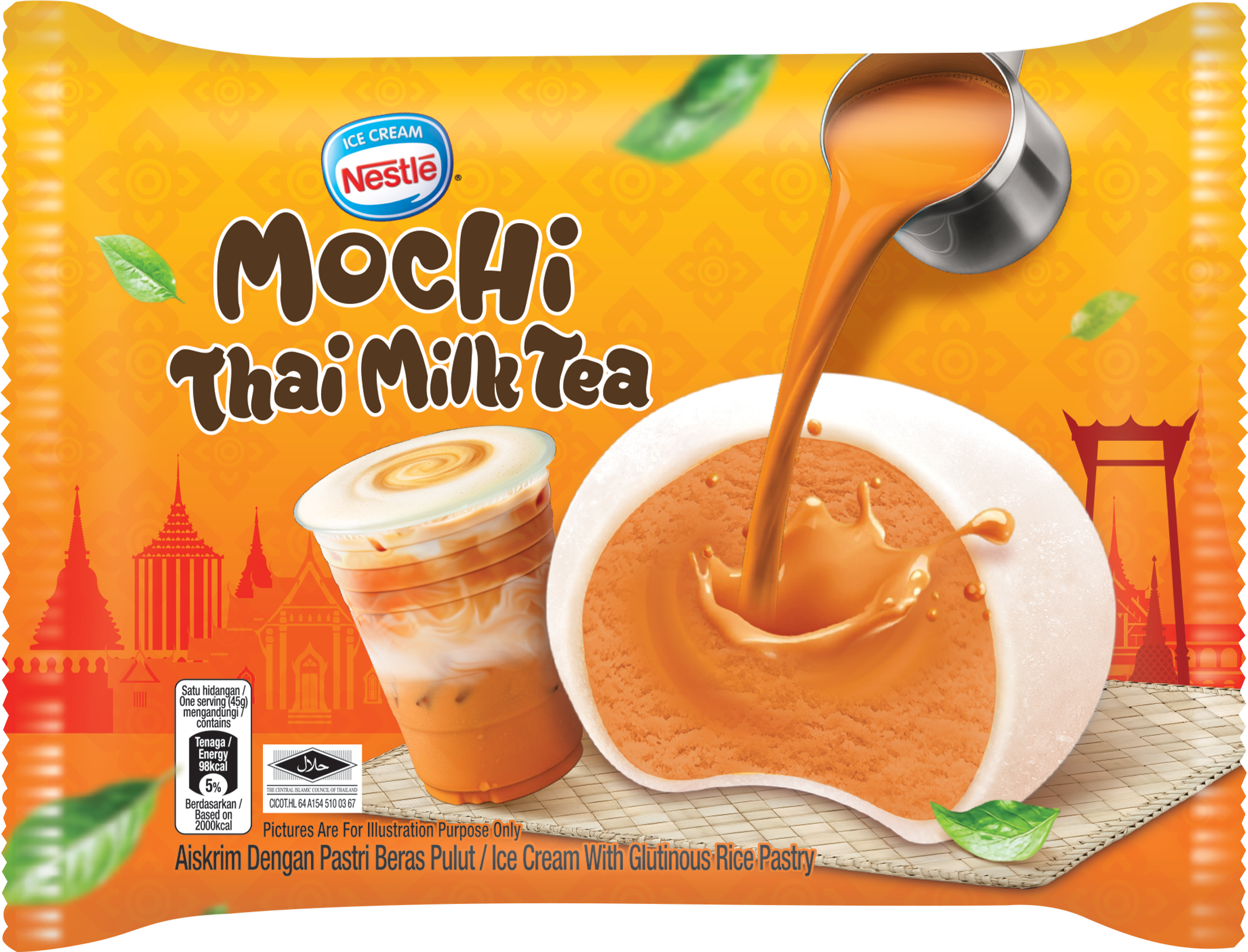 Nestlé Mochi Thai Milk Tea Ice Cream Nestlé Mochi Thai Milk Tea Ice Cream