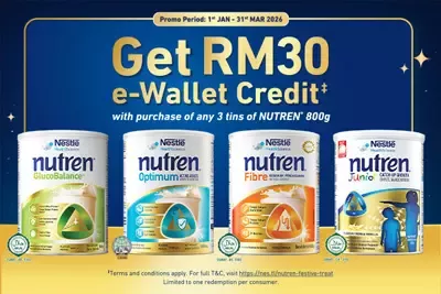 NUTREN Festive Treat RM30 Cashback