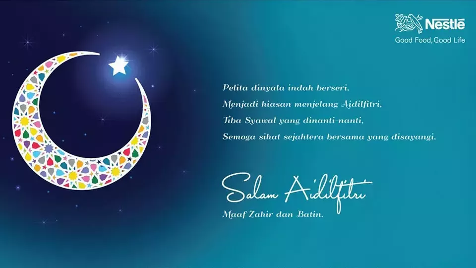 Salam Aidilfitri dan Maaf Zahir dan Batin daripada kami di Nestlé Malaysia